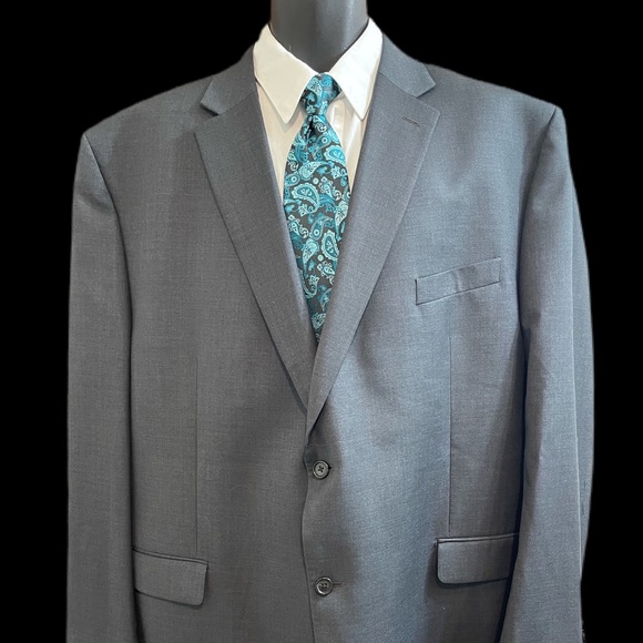 Lauren Ralph Lauren Grey 2 Button Wool Blazer